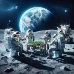 DALL·E 2024-02-24 11.57.32 - Create a hyper-realistic photo of a beer party on the Moon, blending elements of realism with imaginative concepts. The scene features astronauts in s.webp